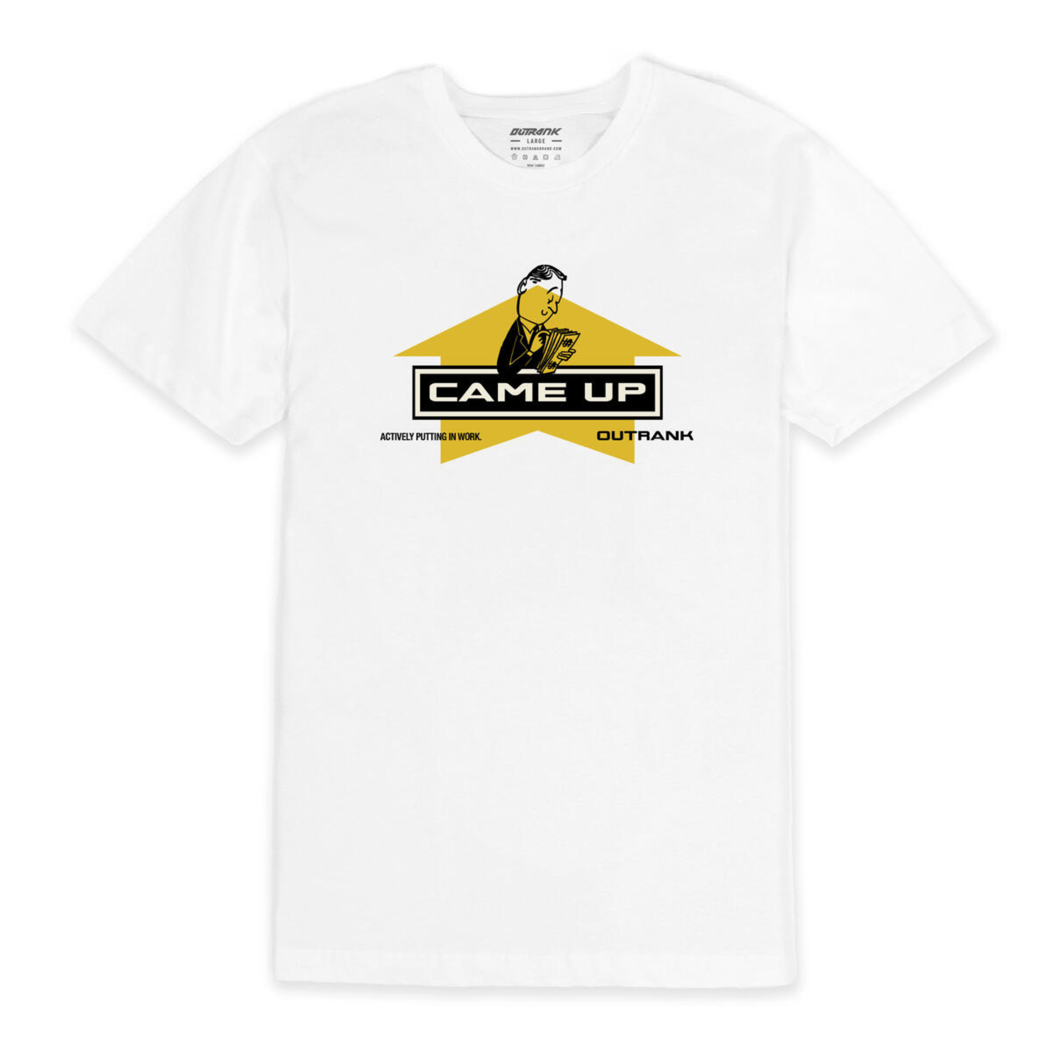 Mens Outrank Came Up T-Shirt (White)