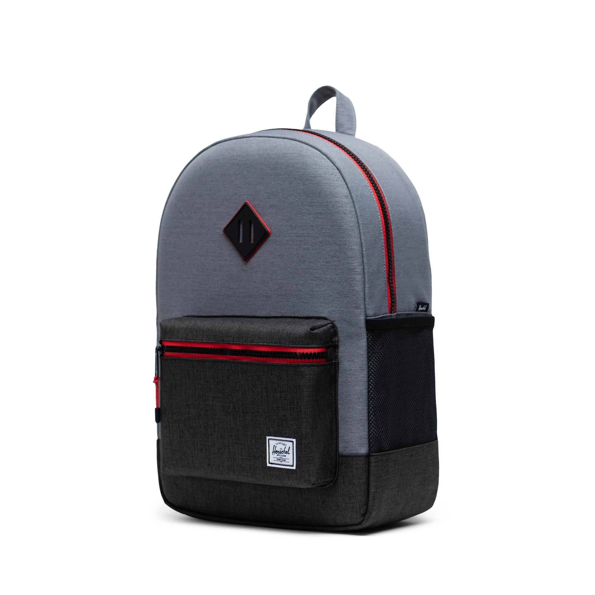 Mochila Herschel Heritage Youth X-Large Mid Grey Crosshatch/Black Crosshatch