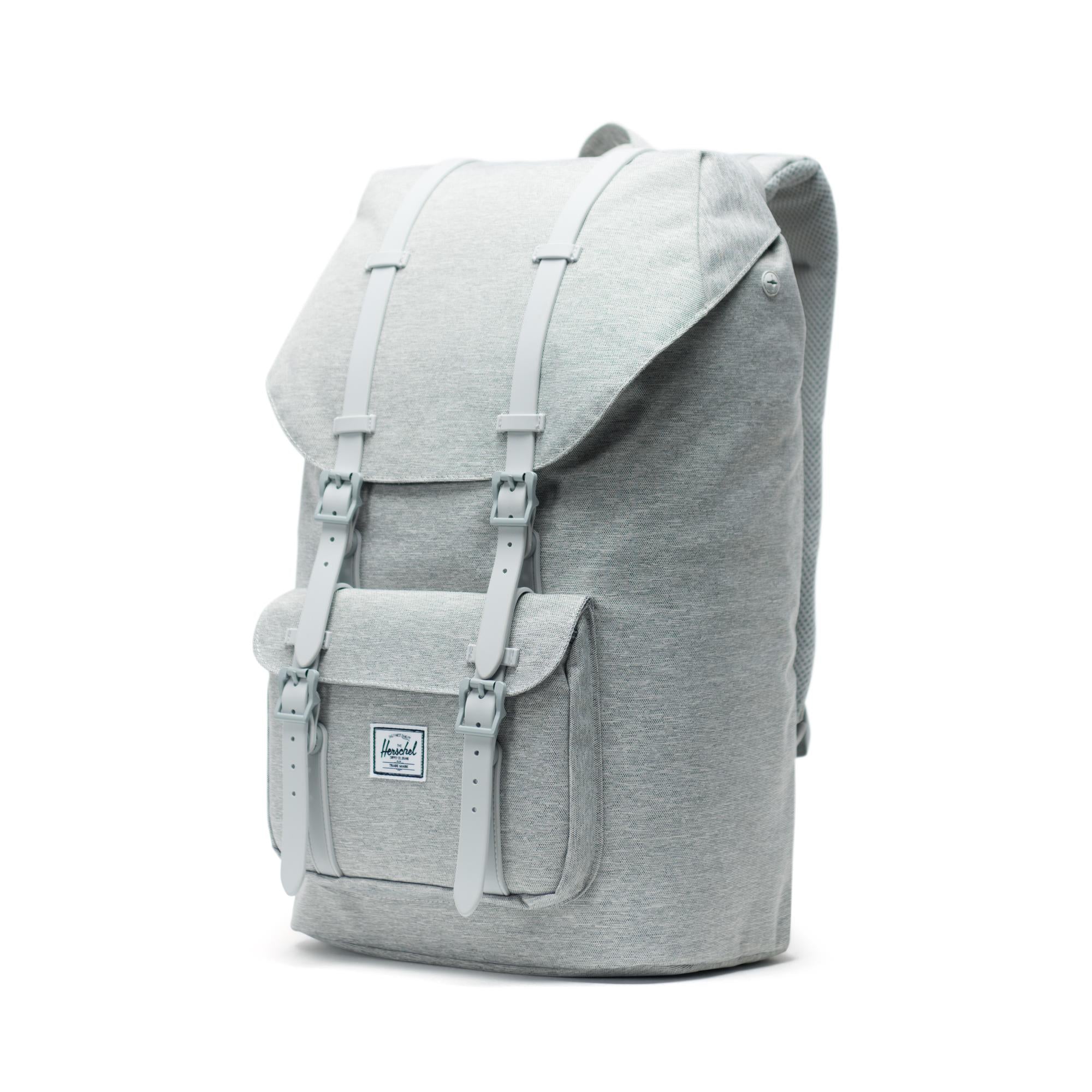 Mochila Herschel Little America Light Grey Crosshatch/Grey Rubber