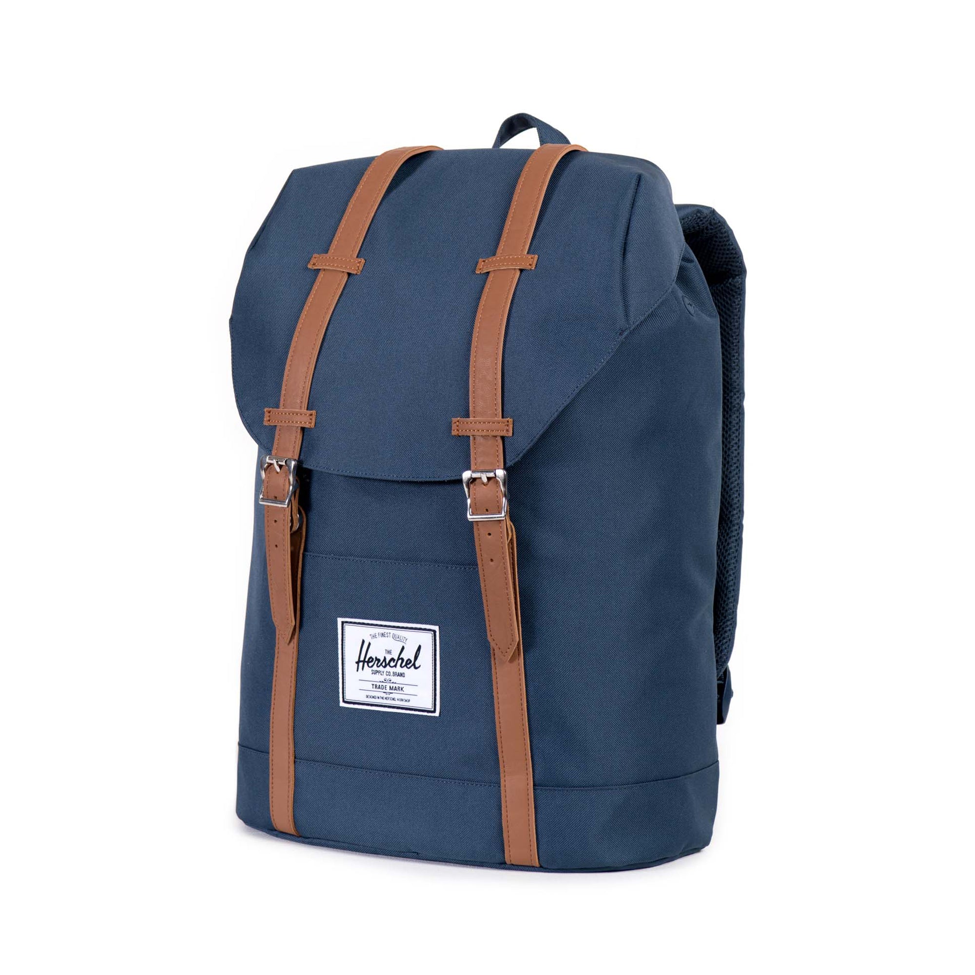 Mochila Herschel Retreat Navy/Tan Synthetic Leather