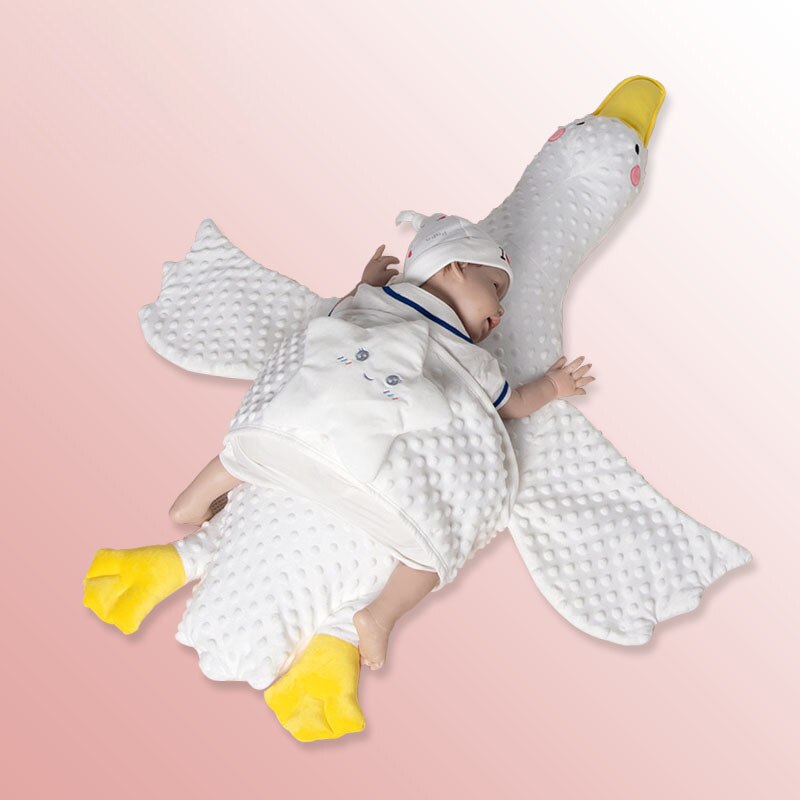 Newborn White Goose Soothing Sleeping Pillow