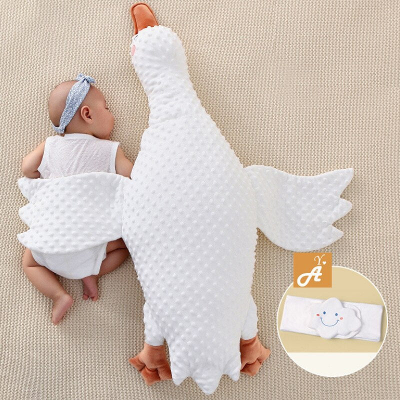 Newborn White Goose Soothing Sleeping Pillow