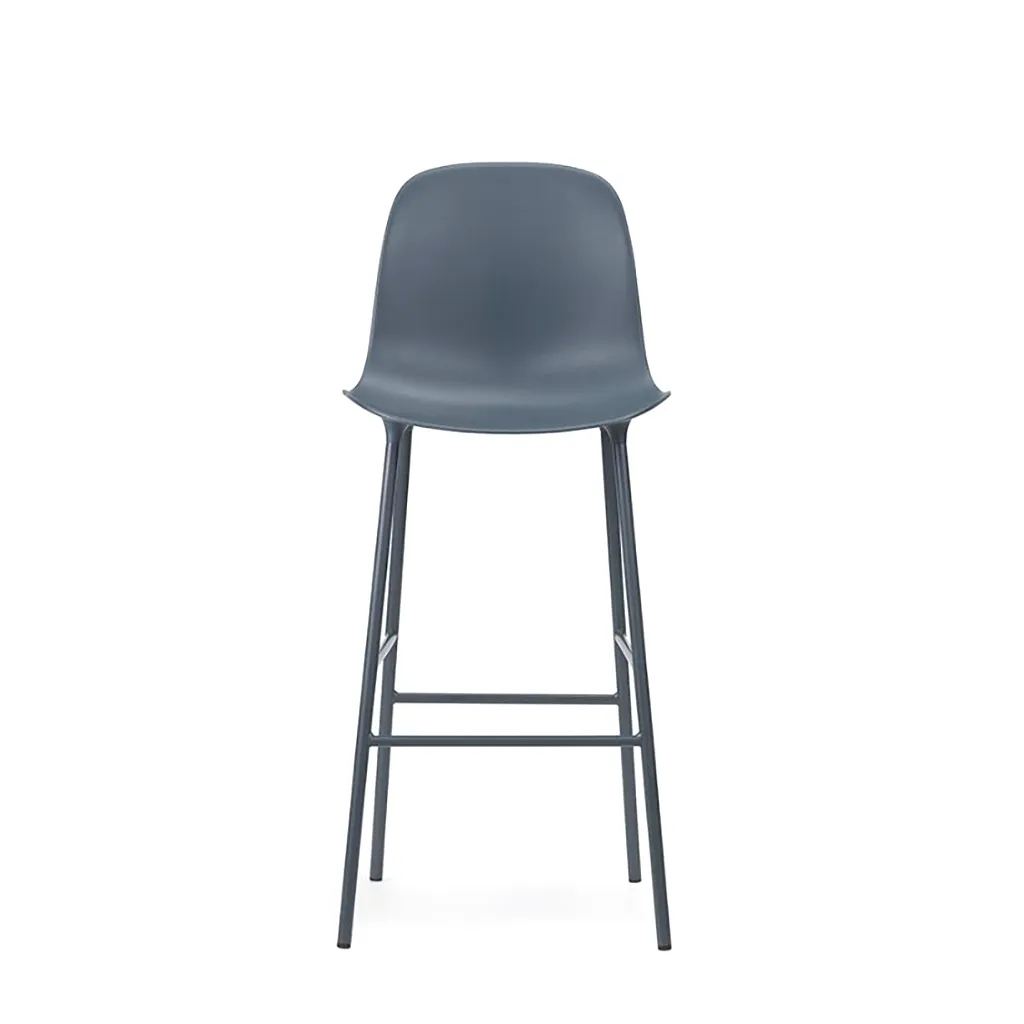 Normann Form Bar Chair 75cm, Steel, Blue