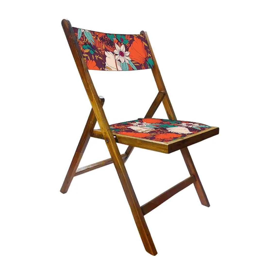 Nutcase Designer Teak Wood Chairs - Red Elegance