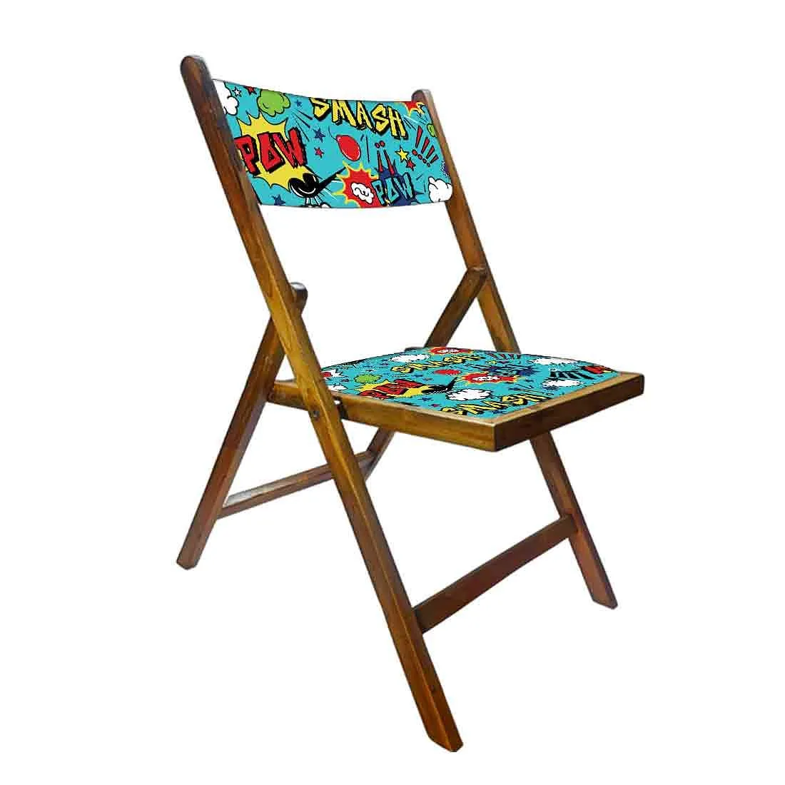 Nutcase Foldable Wooden Chairs With Cushion For Balcony  -  Smash