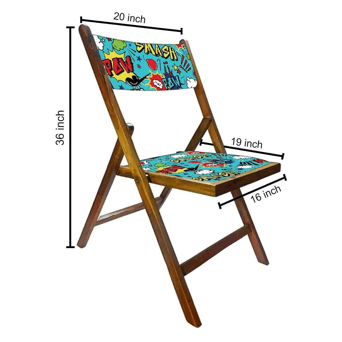 Nutcase Foldable Wooden Chairs With Cushion For Balcony  -  Smash