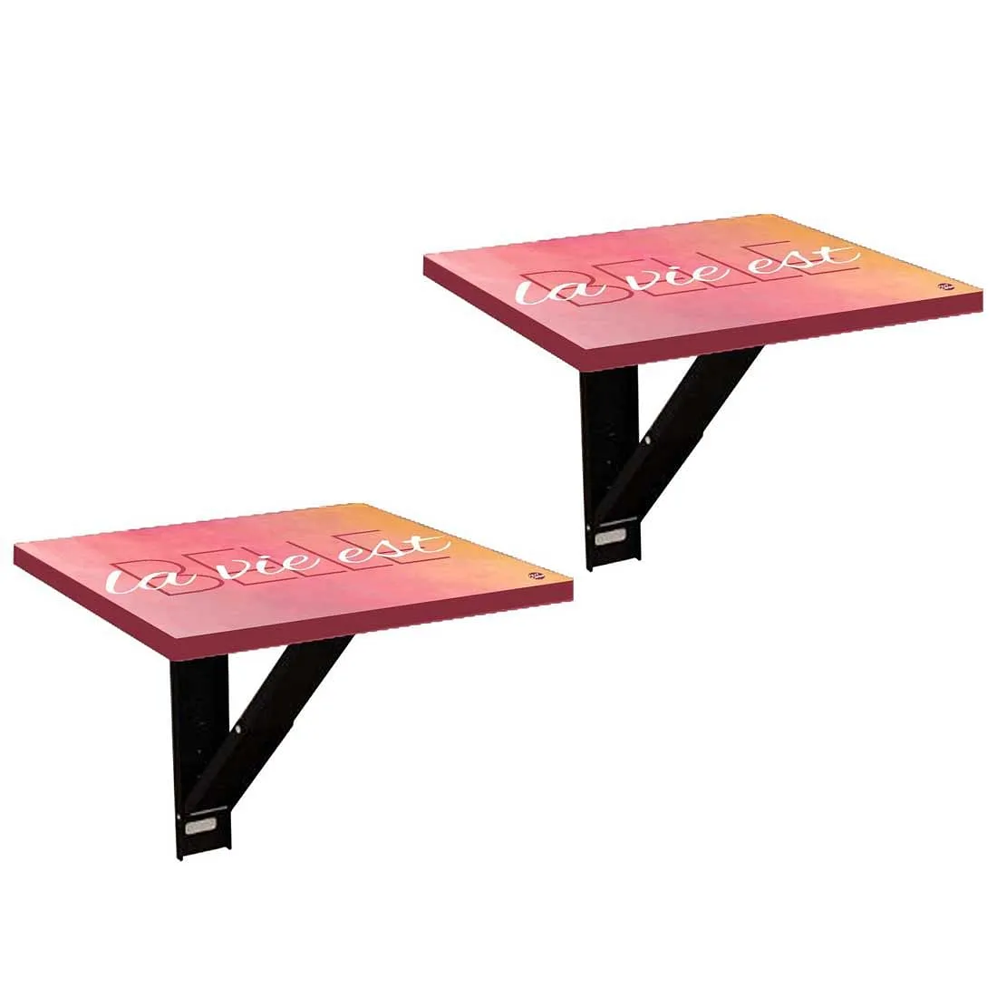 Nutcase Wall Mount Side Table Folding Floating Tables-Quotes