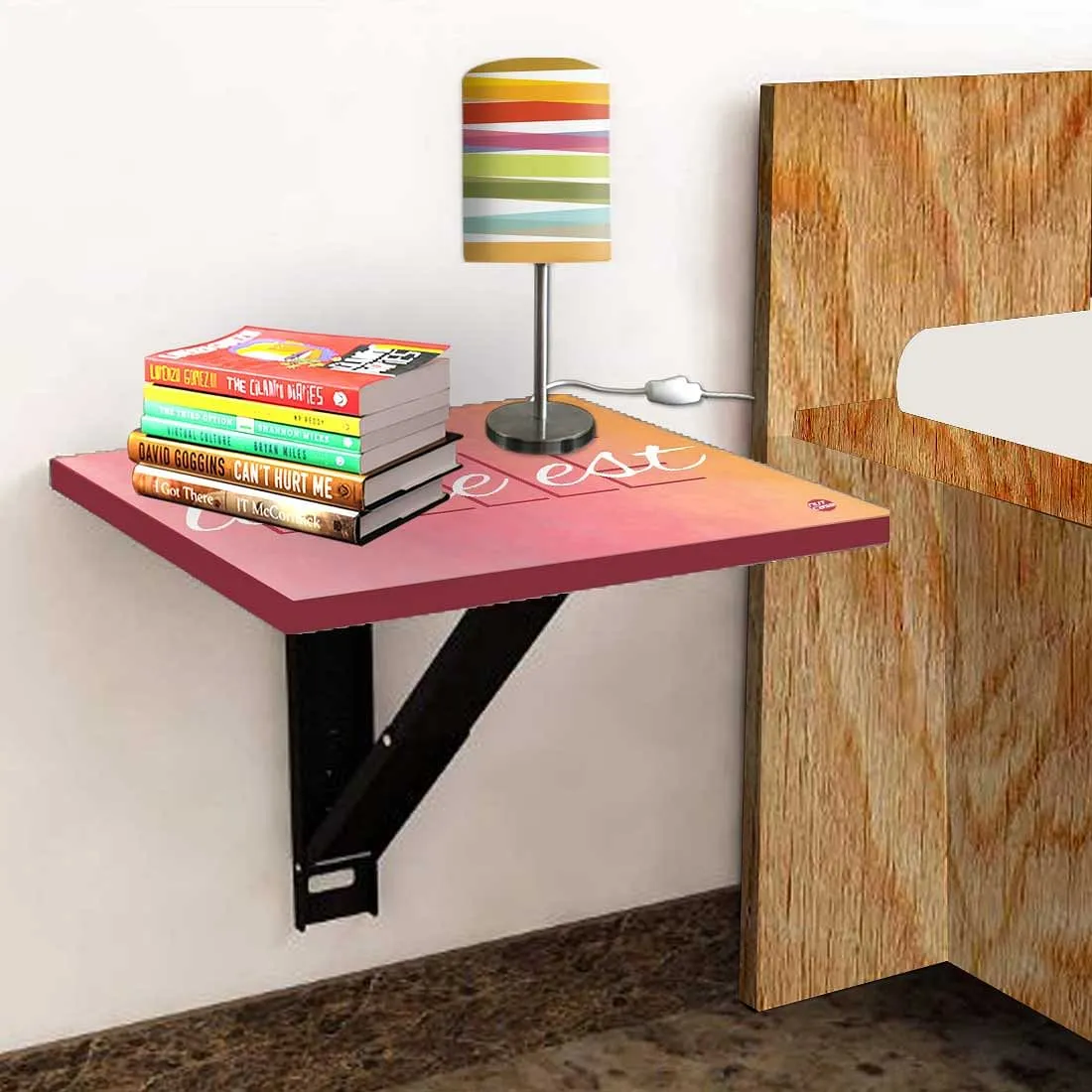 Nutcase Wall Mount Side Table Folding Floating Tables-Quotes