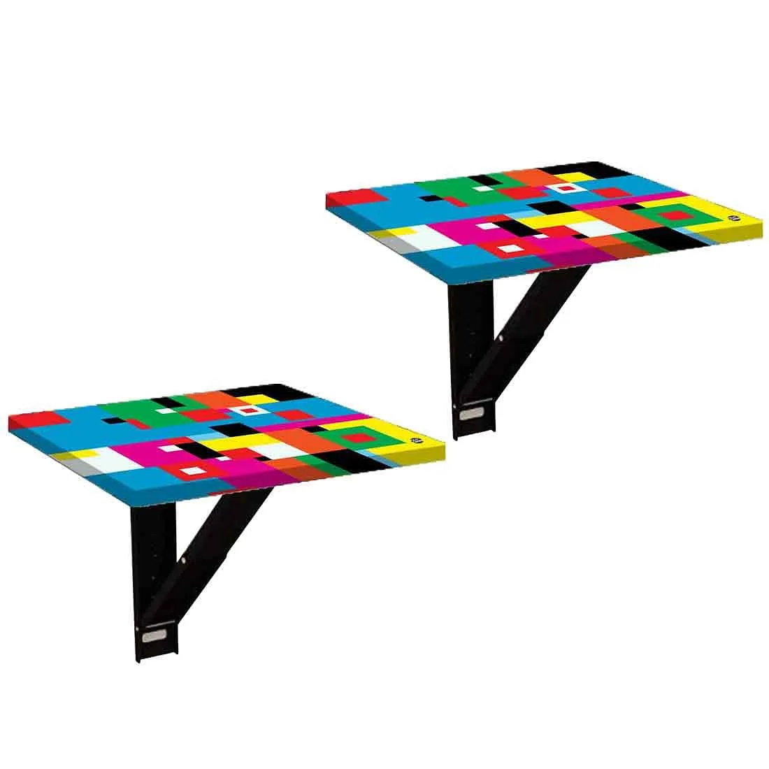 Nutcase Wall Mounted Bedside Table Air Tables-Colorful Pattern