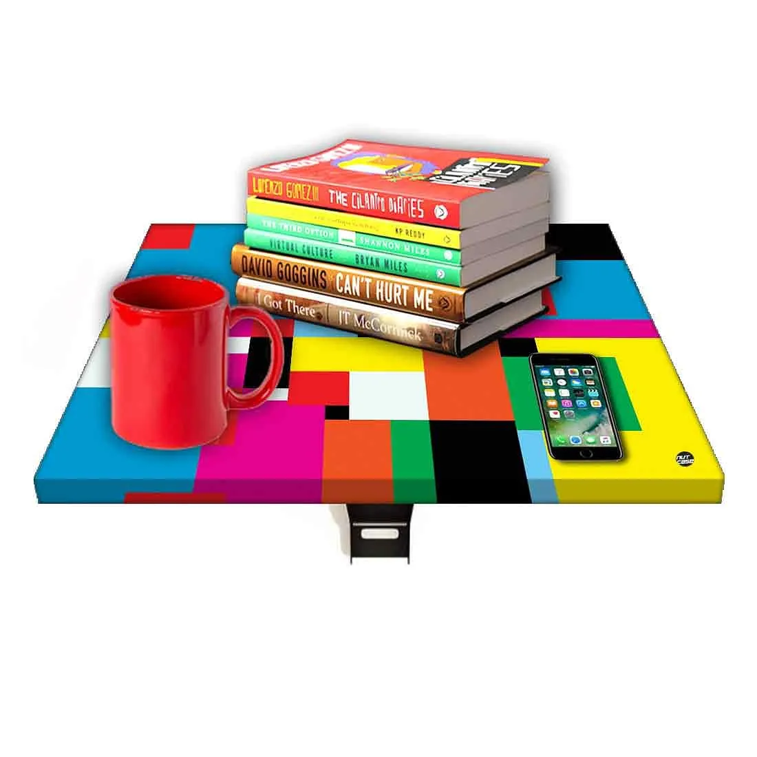 Nutcase Wall Mounted Bedside Table Air Tables-Colorful Pattern