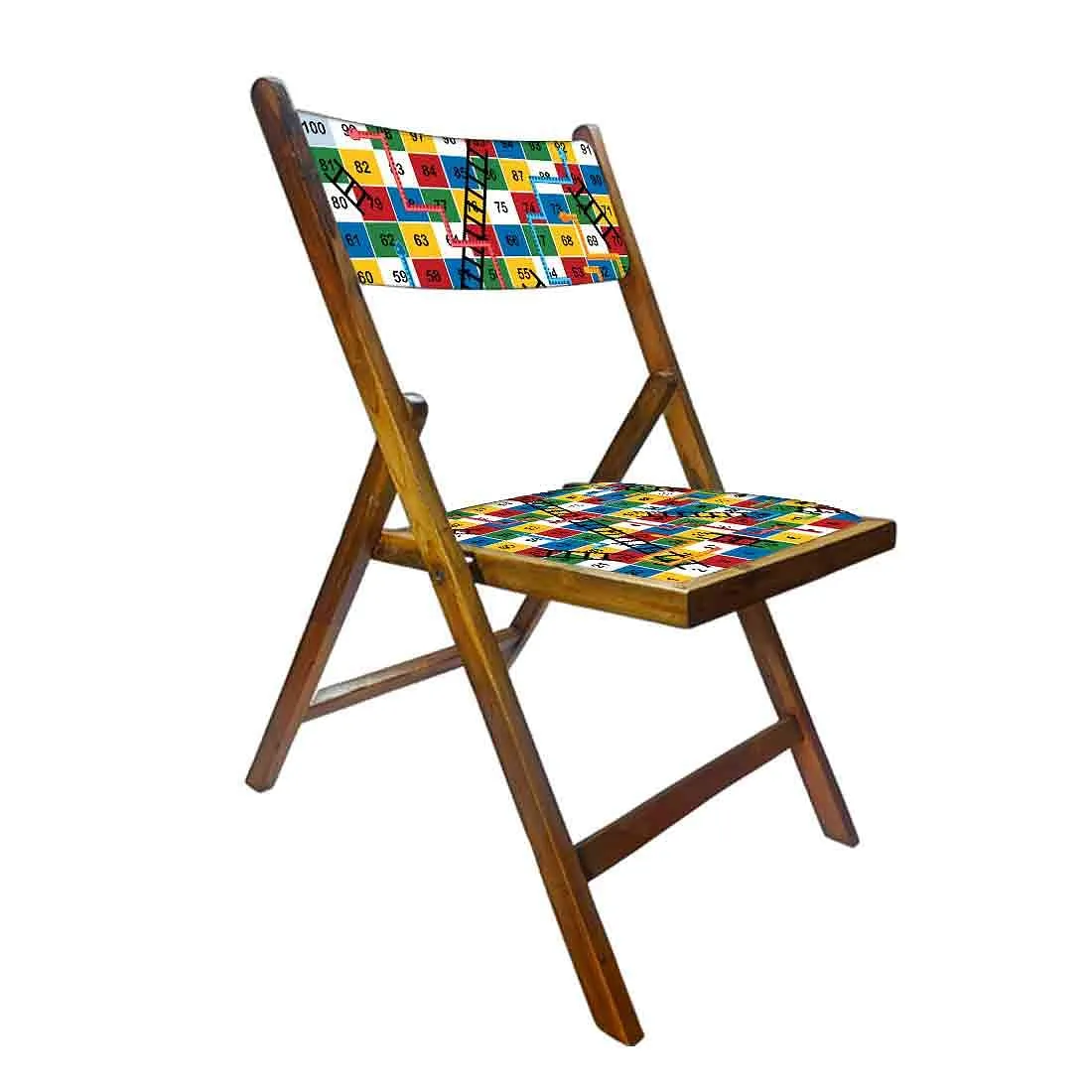 Nutcase Wooden Chairs With Cushion Seat For Balcony  -  Snake & Ladder