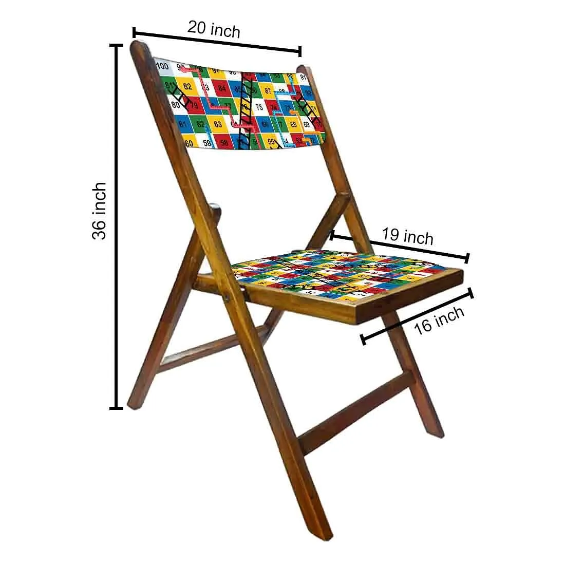 Nutcase Wooden Chairs With Cushion Seat For Balcony  -  Snake & Ladder