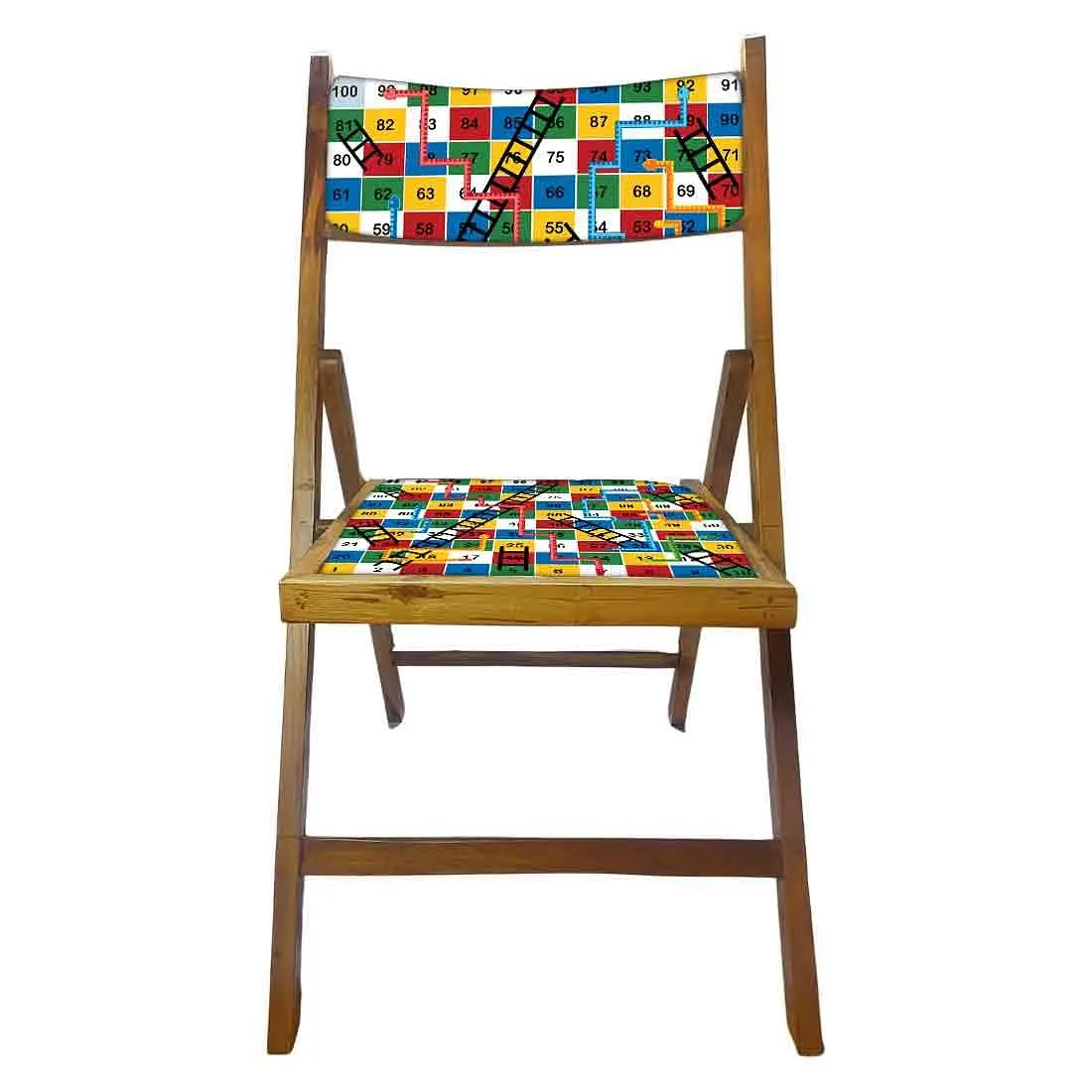 Nutcase Wooden Chairs With Cushion Seat For Balcony  -  Snake & Ladder