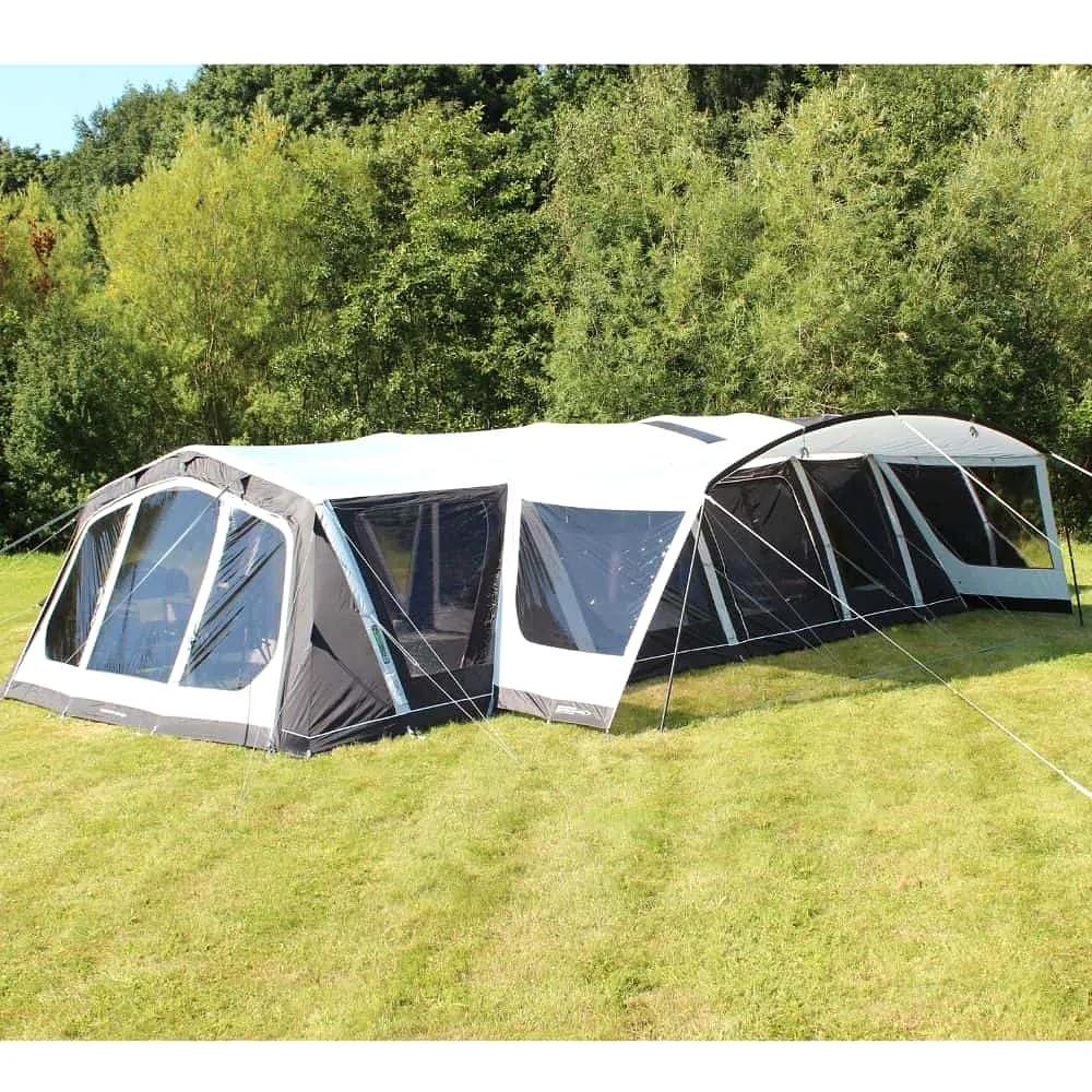 Outdoor Revolution Ozone 8.0 Safari Lodge Six (+6) Berth Family Air Tent with Two Side Annexes ORFT3020 + Free Footprint (2024)