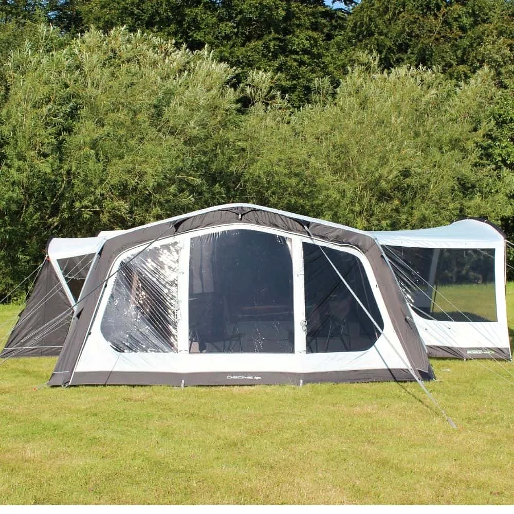 Outdoor Revolution Ozone 8.0 Safari Lodge Six (+6) Berth Family Air Tent with Two Side Annexes ORFT3020 + Free Footprint (2024)