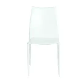 Set of Two Premium All White Stacking Dining Chairs