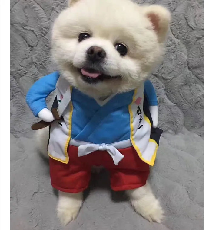 Spring Autumn Pet Cat Costumes for Small Dogs Cute Funny Clothes Standing Transformed Three-dimensional Dog Halloween