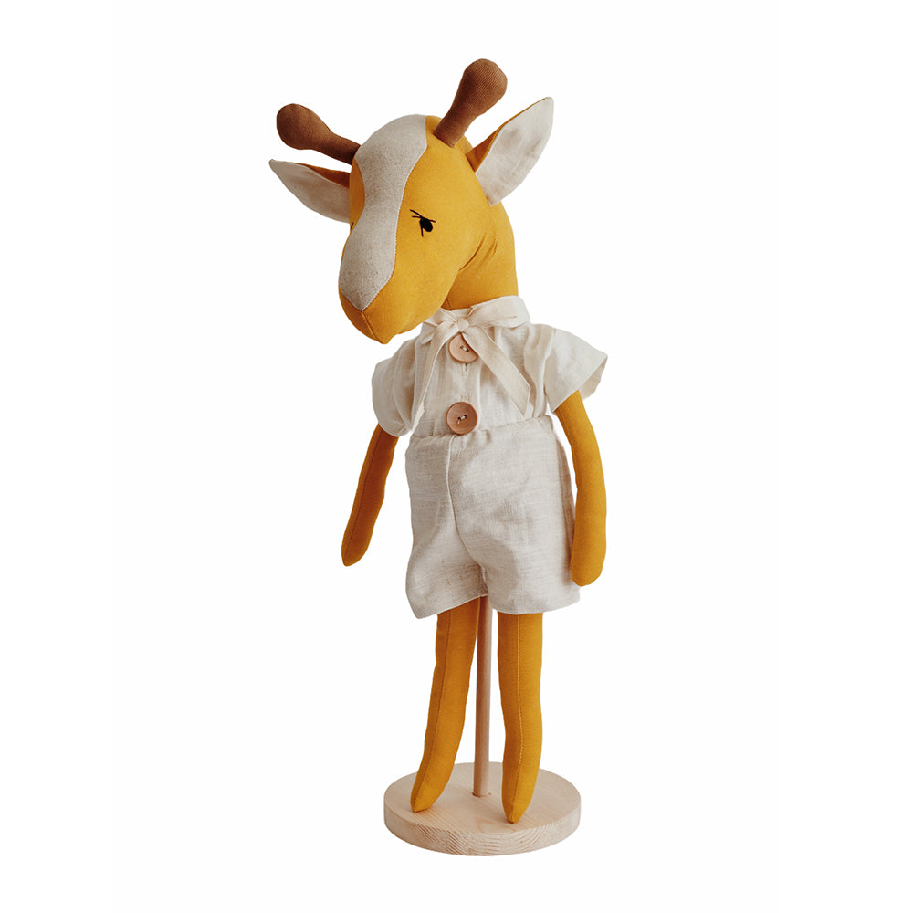 Teo The Giraffe With Handmade Clothes