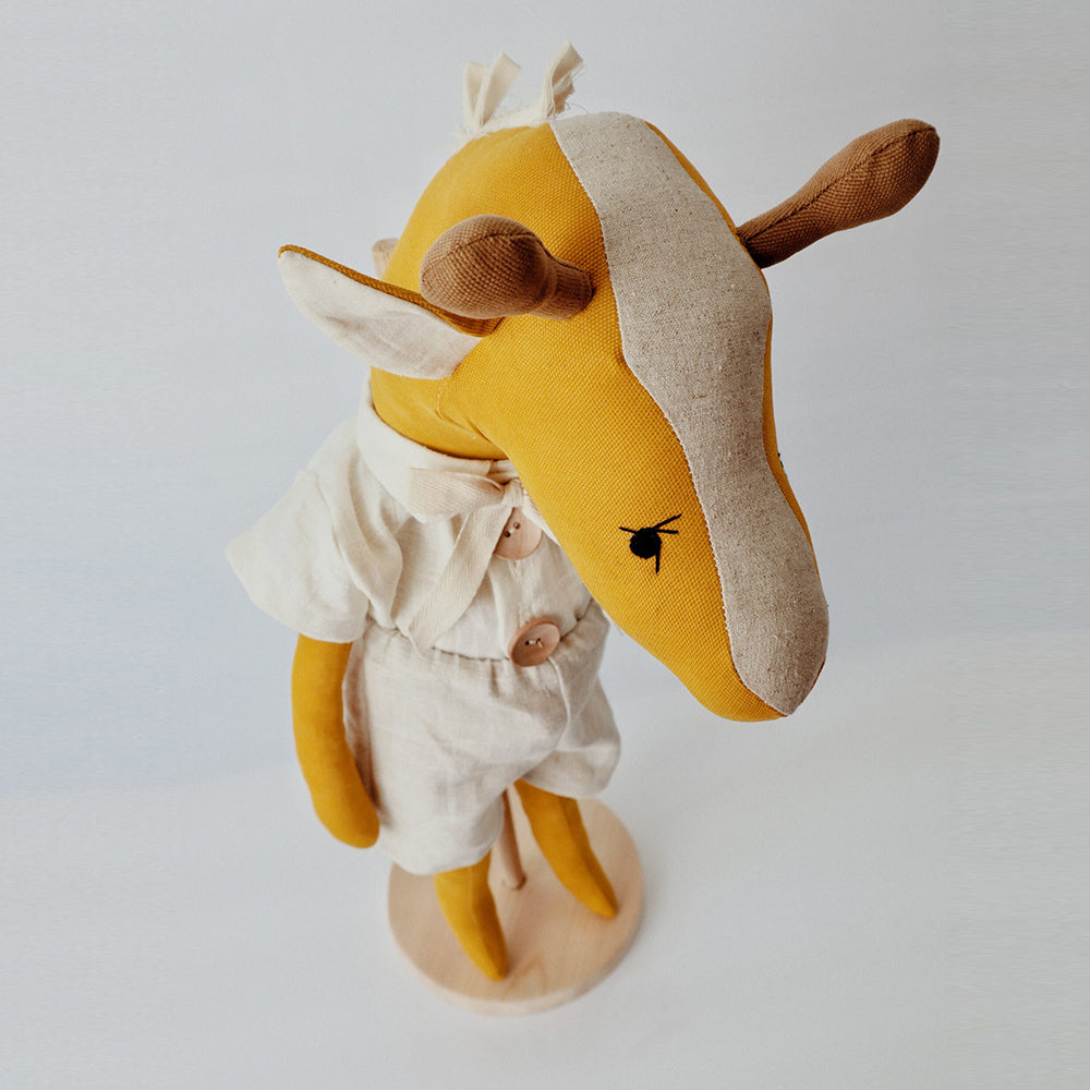 Teo The Giraffe With Handmade Clothes